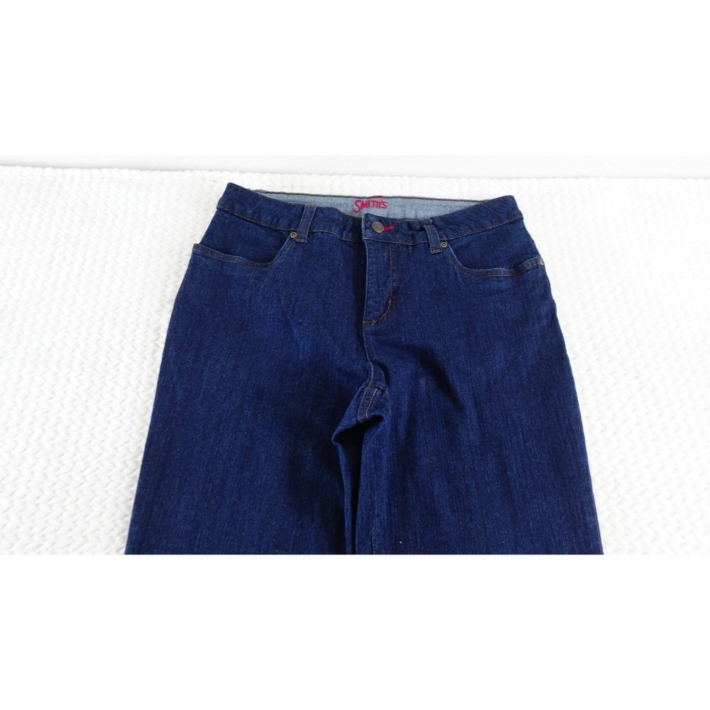 Smiths Dungrees Bootcut Jeans Medium Dark Wash Denim Cotton size 6 - Picture 2 of 12